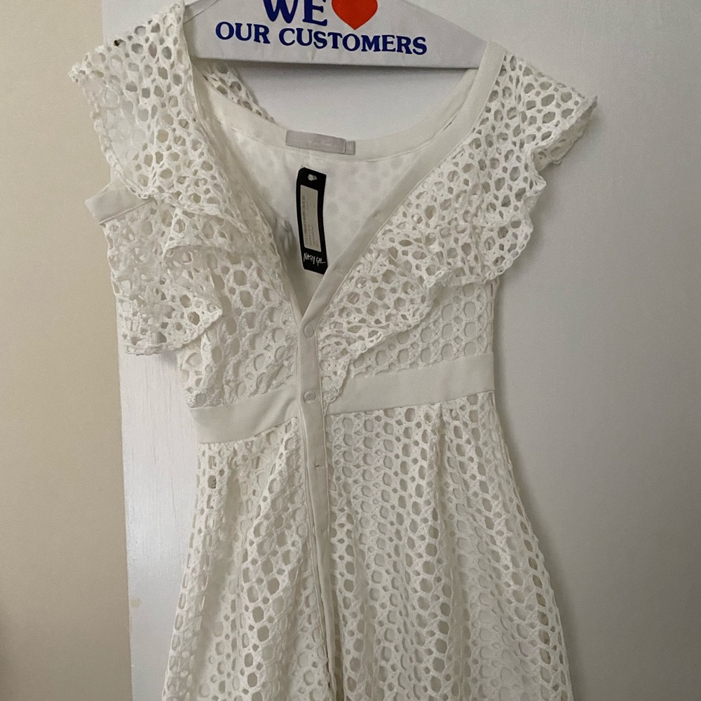Nasty Gal white dress new never worn